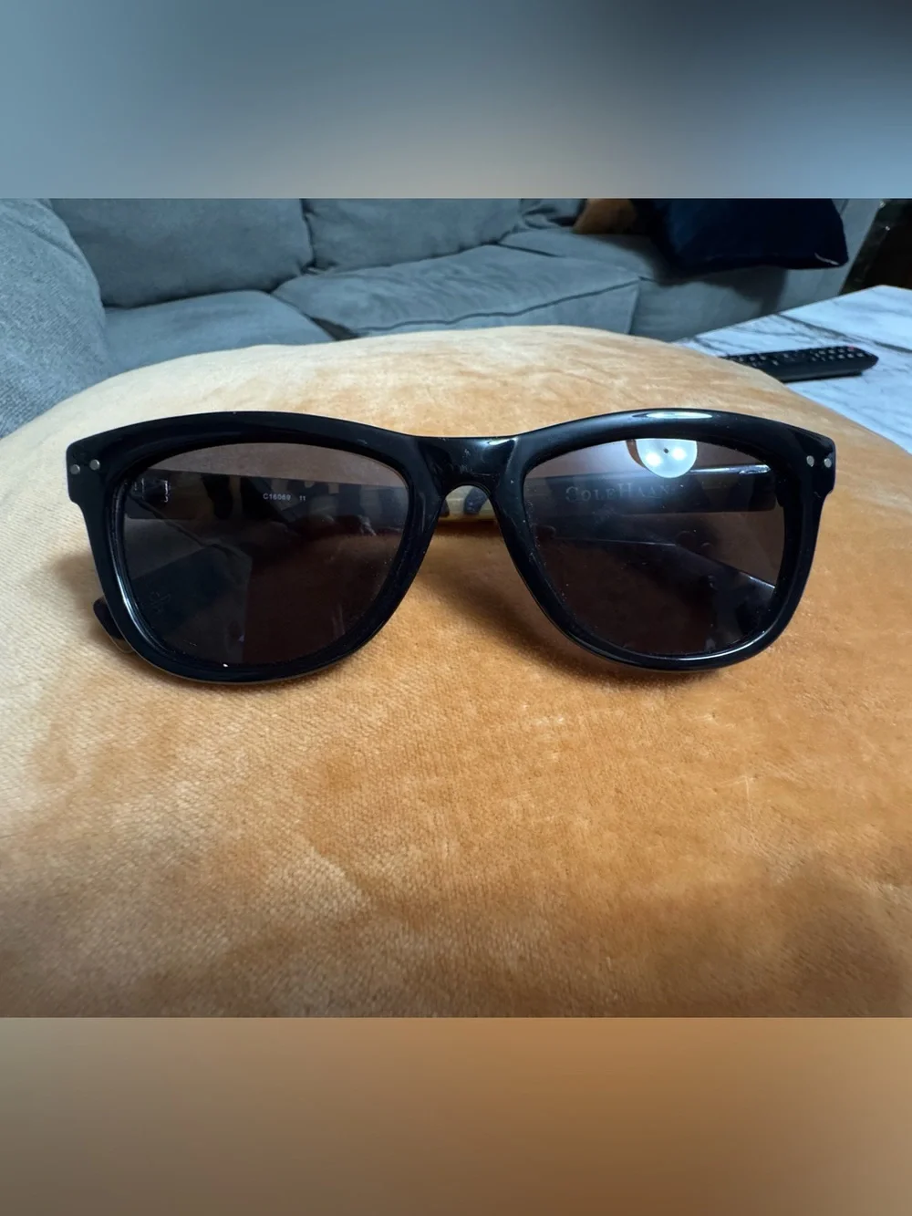 Classic Oversized Frye & Co Black Sunglasses DG1200